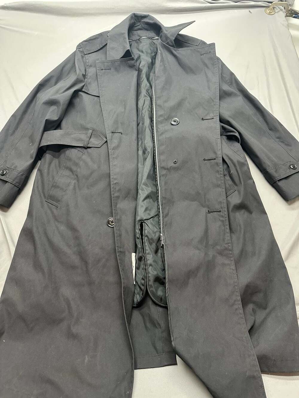 Garrison Collection Men's All Weather Trench Coat Black Size 42R NWT